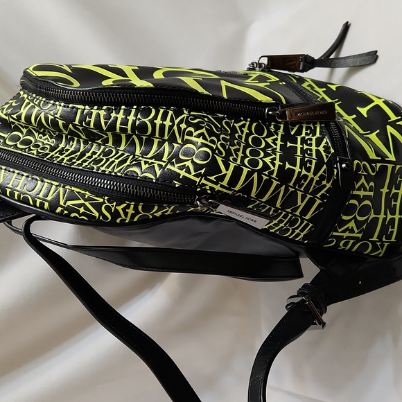 Michael Kors Rhea Medium Newsprint Print Logo Leather Backpack main image 9